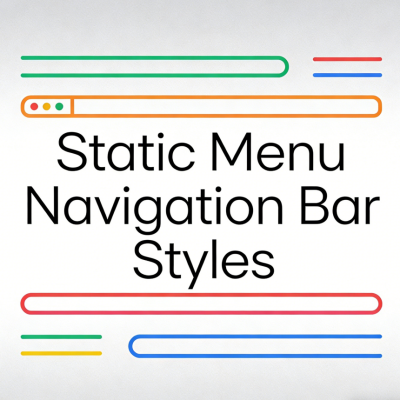 Static Menu Navigation Bar Styles
